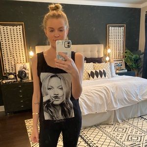 Kate Moss Mustache Tank